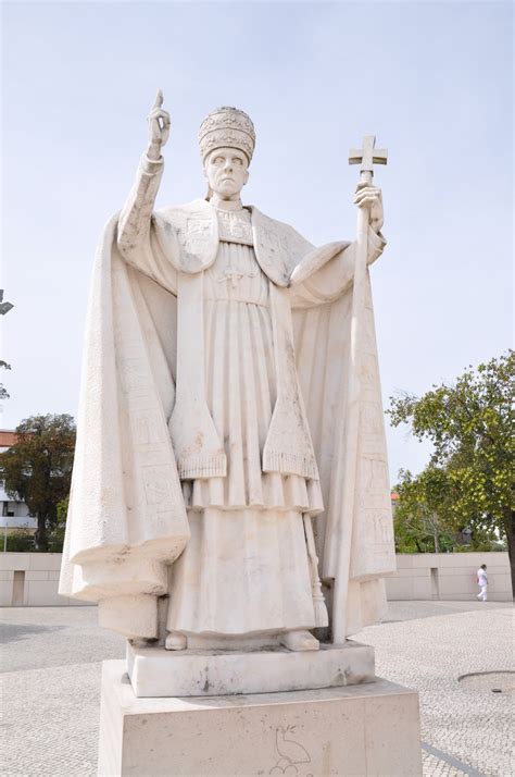 Orbis Catholicus Secundus Venerable Pius Xii Statue At Fatima In Portugal