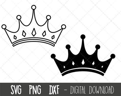 Crown Svg King Svg Queen Svg Tiara Svg Crown Clipart Crown Png