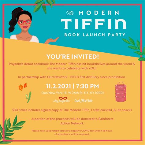 Youre Invited To The Modern Tiffin Book Launch Party🎉📚 Chef