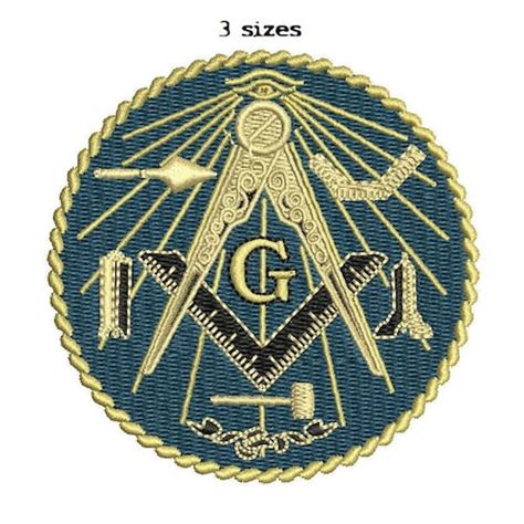 Masonic Symbol Machine Embroidery Design Etsy