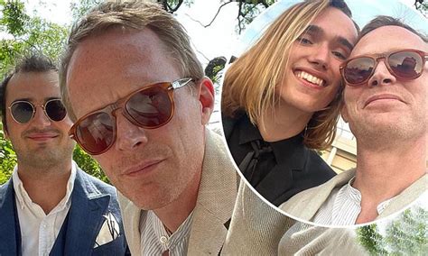 Paul Bettany Puts On A Dapper Display In Rare Photos With His Grown Sons Kai And Stellan