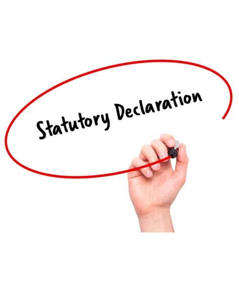 Statutory Declaration Signature Staff