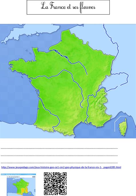 Carte de france simple : Fleuves de France | Le BLOG de Monsieur Mathieu