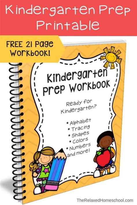 Free Kindergarten Prep Workbook The Relaxed Homeschool Kindergarten