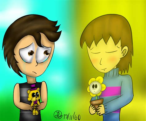 Fnaf X Undertale Crying Child And Frisk By Nongying On Deviantart