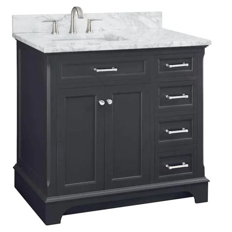Scott Living Roveland 36 In Dark Gray Single Sink Bathroom Vanity With