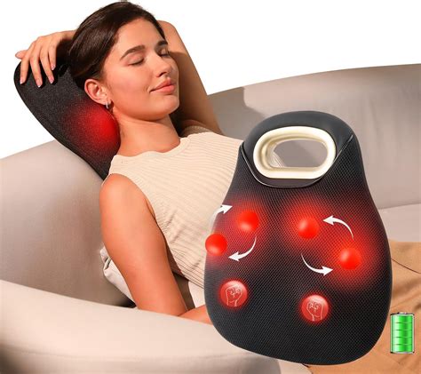 Eazfy Back Massager With Heat 2 In 1 Shiatsu And Percussion Cordless Massager For