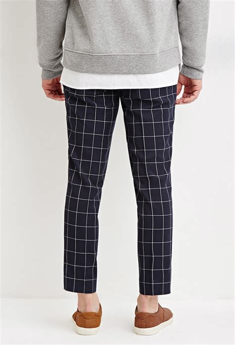Waitstaff unifirms, chef uniforms, country club uniforms Lyst - Forever 21 Slim Fit Grid-patterned Pants in Blue ...