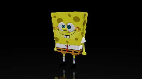 Spongebob Squarepants Spongebob 3d Model Render By Homelessgoomba On