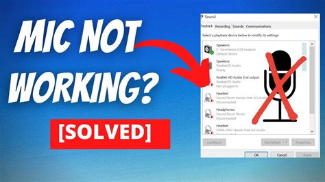 Fix Microphone Not Working Windows 10 Solved Youtube
