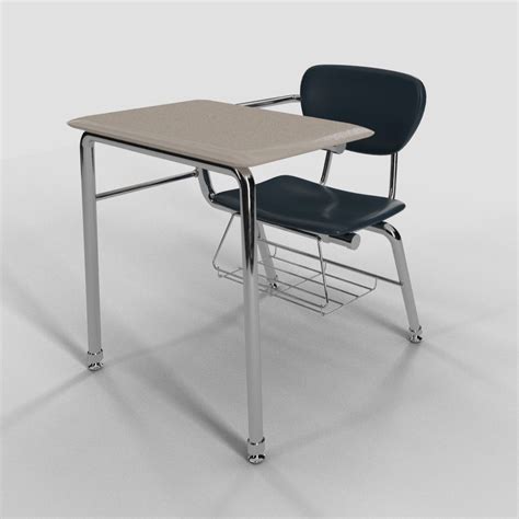 Student School Desk 3d Model Game Ready Cgtrader