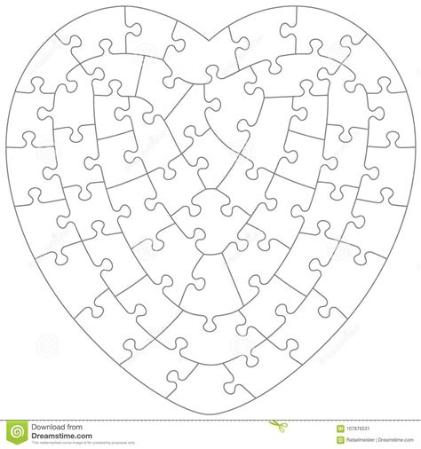 Browse thousands of art pieces in categories from fine art to pop culture or create your own. Heart Shaped Jigsaw Puzzle Template Stock Vector ...