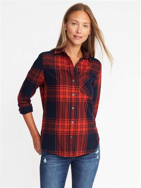 Classic Flannel Shirt For Women Old Navy Winter Clothes Women