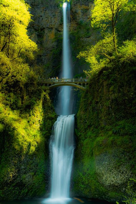 Amazing Waterfall Behind Bridge In Nature · Free Stock Photo