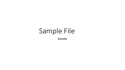 Sample File