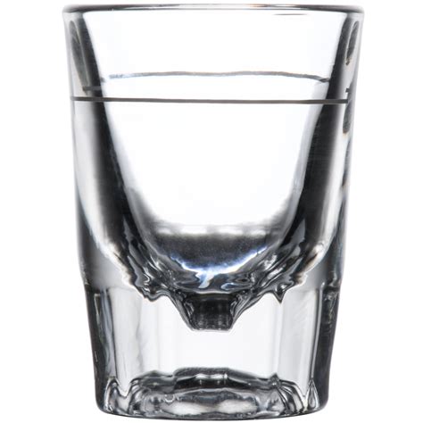 libbey 5126 a0007 2 oz fluted whiskey shot glass with 1 oz cap line 12 pack