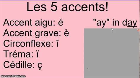 6th Grade Review 1 French Alphabet And Accents Youtube