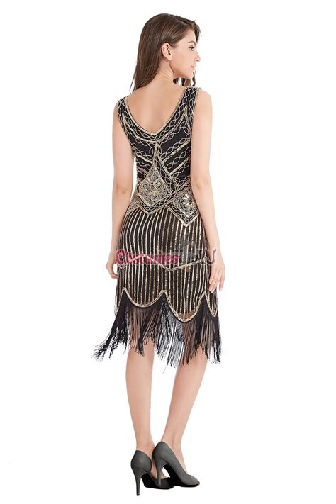 Deluxe Ladies 20s 1920s Roaring Flapper Costume Sequin Gatsby 20s