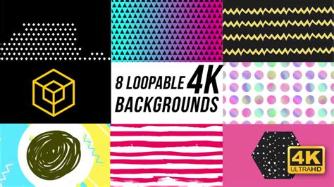 8 Trendy Loopable Backgrounds Stock Motion Graphics Motion Array