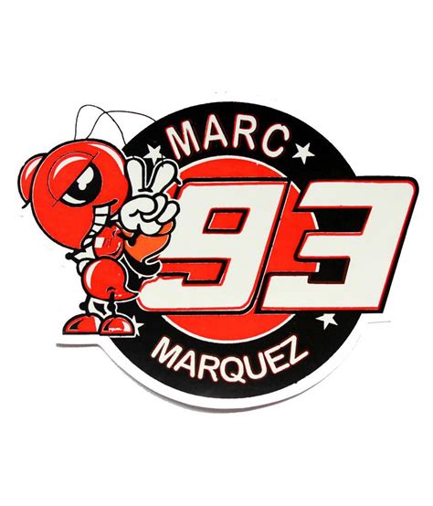 Bliss Junkies Multicolour Marc Marquez 93 Decal Sticker for Bike: Buy