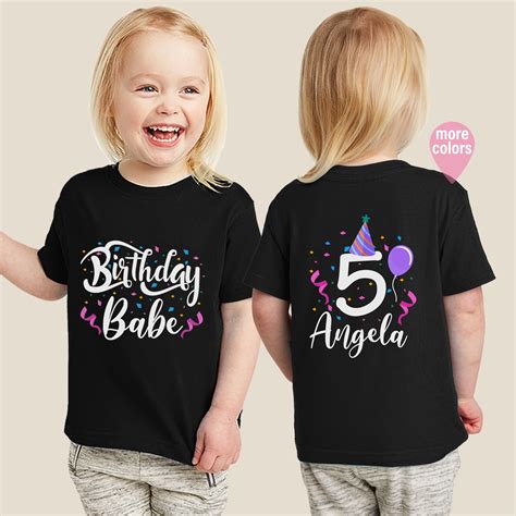 Birthday Babe Shirt Girls Birthday Shirt Personalized Etsy