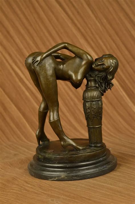 Bronze Sculpture Woman Nude Erotic Art Bronze Figurine Statue Antique