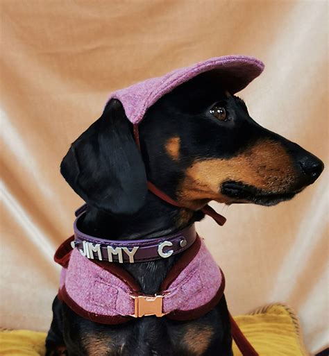 Tweed Dachshund Hat Mulberry 100 Pure Wool Etsy Dachshund Hat