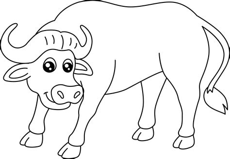 Buffalo Coloring Page Isolated for Kids 5163273 Vector Art at Vecteezy
