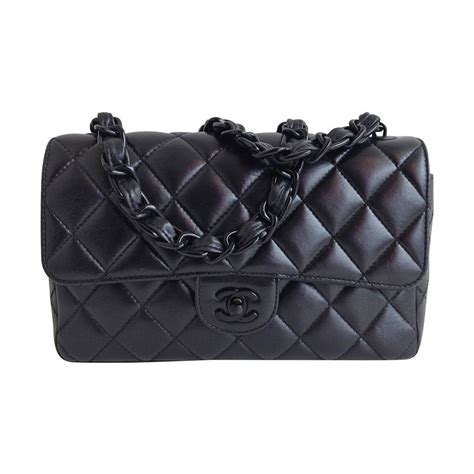 Chanel Black Classic Flap With Black Chain From A Collection Of Rare