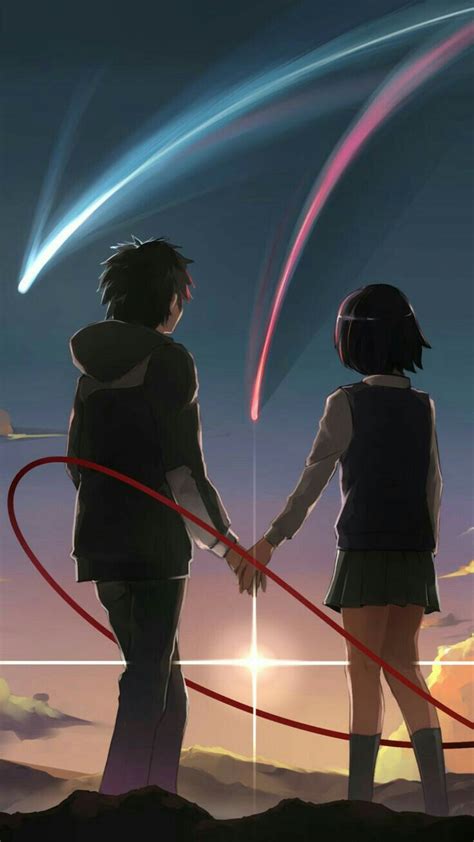 Kimi No Nawa Anime Love Couple Cute Anime Couples Anime Backgrounds