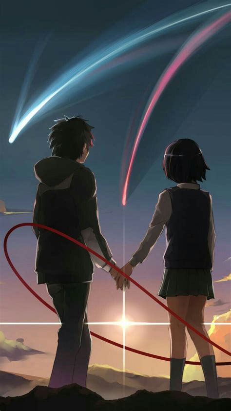 Untuk link download / unduh ada di bawah player. Kimi no nawa | Fondo de anime, Películas de anime, Dibujos ...