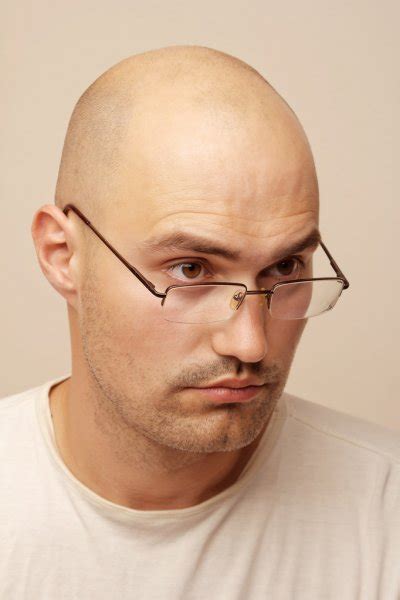 Portrait Bald Man With Glasses — Stock Photo © Vladi5909 32078691