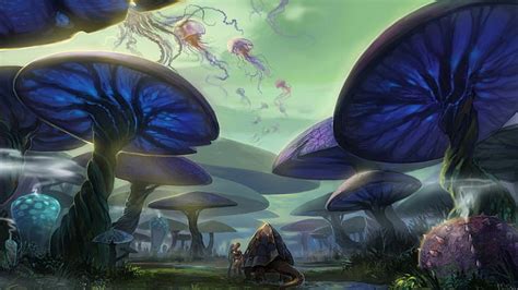 Hd Wallpaper Trippy Psychedelic Mushroom Magic Mushrooms Fantasy