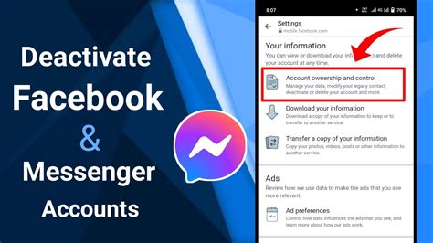 How To Deactivate Facebook And Messenger Account Deactivate Messenger