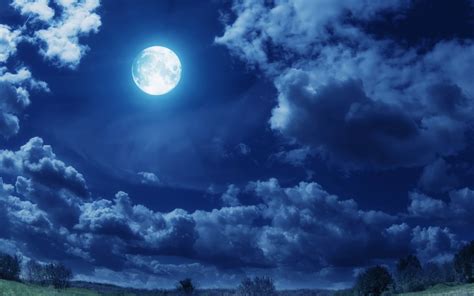 Moon Clouds Landscape Wallpapers Hd Desktop And Mobile Backgrounds