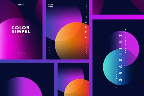 Free Download Minimalist Gradient Poster Template And Background Psd
