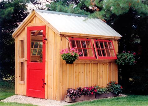 Greenhouse Post And Beam Shed Kits Rustic Garage And