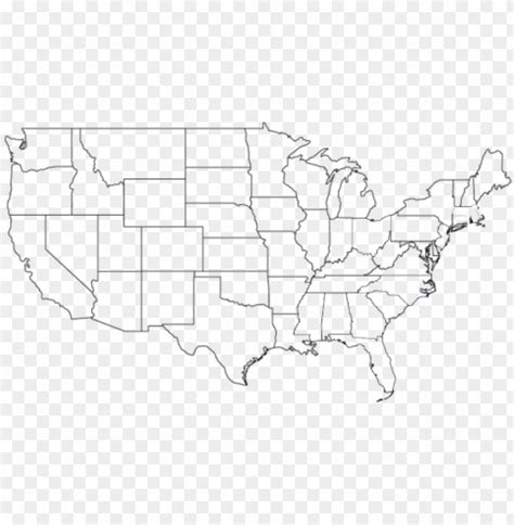 Free Download Hd Png Blank Map Usa 50 States Png Transparent With
