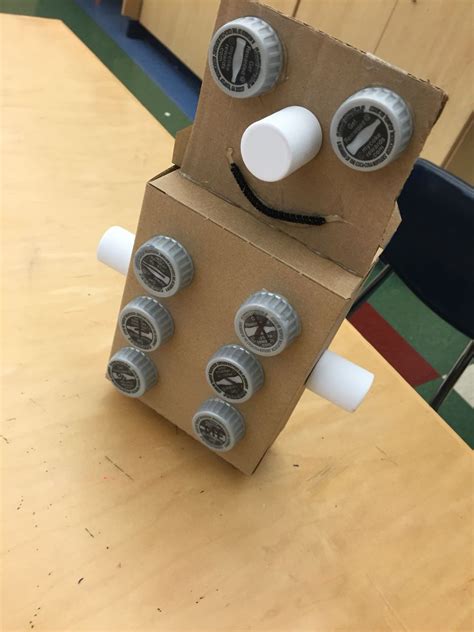 Cardboard Robots Elementary School Art Art Room Cardboard Robot