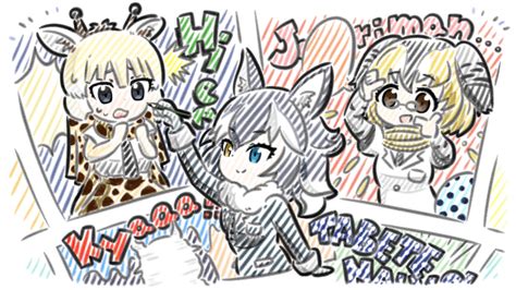 Grey Wolf Reticulated Giraffe And Campo Flicker Kemono Friends