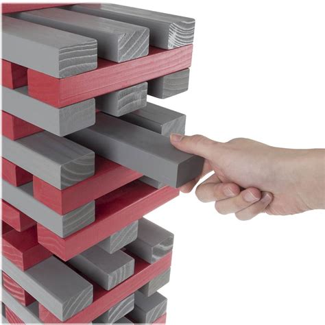Hey Play Nontraditional Giant Wooden Blocks Tower Stacking Game