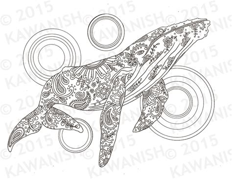 Cute coloring pages adult coloring pages coloring sheets coloring books ocean coloring pages mandala coloring ocean crafts fish crafts surfboard painting. Whale adult coloring page gift wall art zentangle | Papier ...