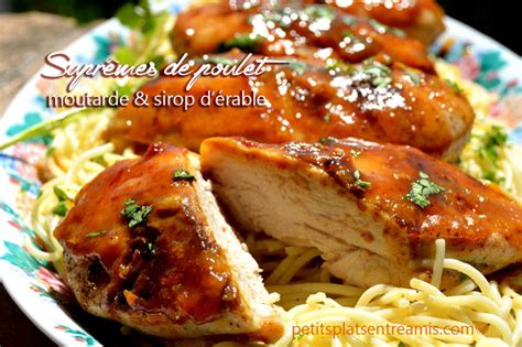 Suprêmes de poulet à la moutarde et au sirop dérable