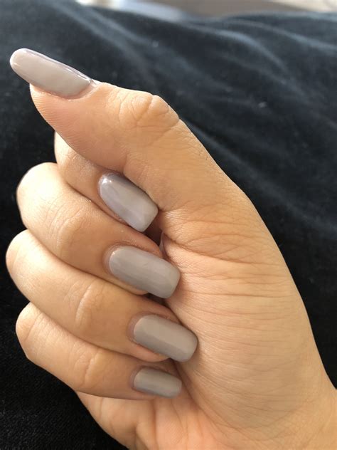 Grey natural coffin shaped nails | Coffin shape nails ... Because long nails give you more to work with.