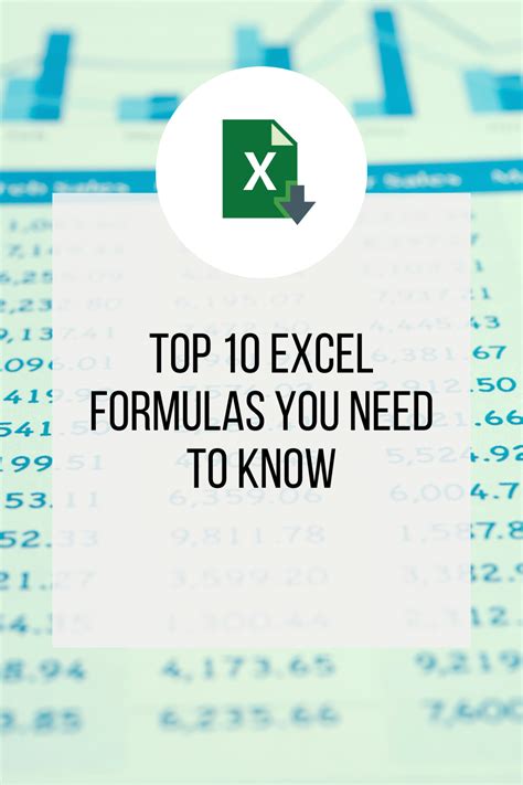 Top 10 Excel Formulas You Need To Know Artofit