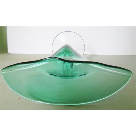 Mid 20th Century Blenko Art Glass Fan Vase Chairish