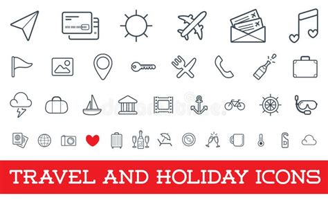 Travel Icons Vector Set Great For All Purposes Like Print Web Or