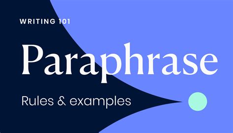 How To Paraphrase Including Examples Writer