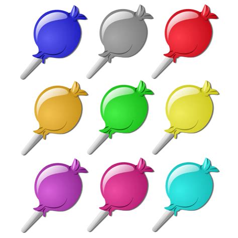 Vector Graphics Of Set Of Lollipops Free Svg