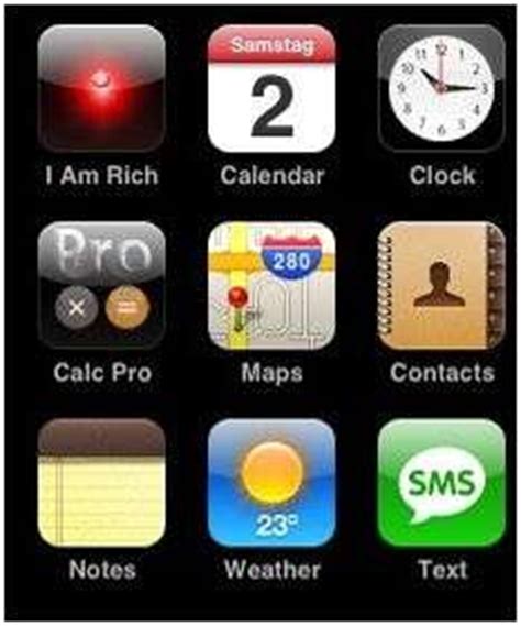 When launched, the screen only contains a glowing red gem and an icon that, when pressed. $1000 iPhone Apps: Apple Pulls "I am Rich" Ruby